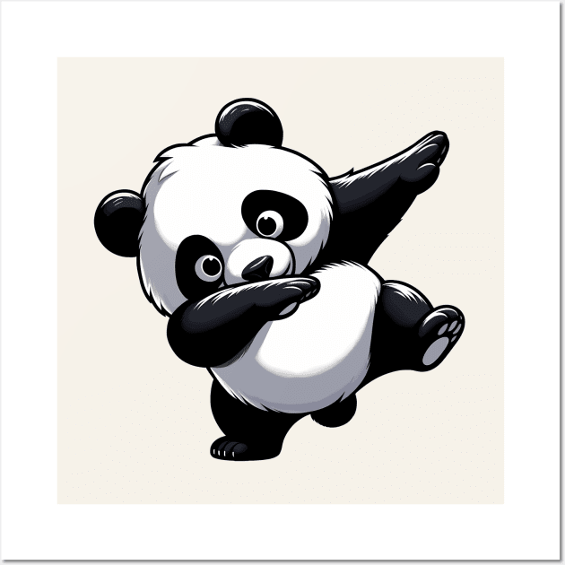 Dabbing Panda Funny Wall Art by Nessanya